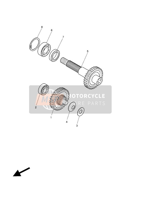 Yamaha CW50N 2016 Transmisión para un 2016 Yamaha CW50N